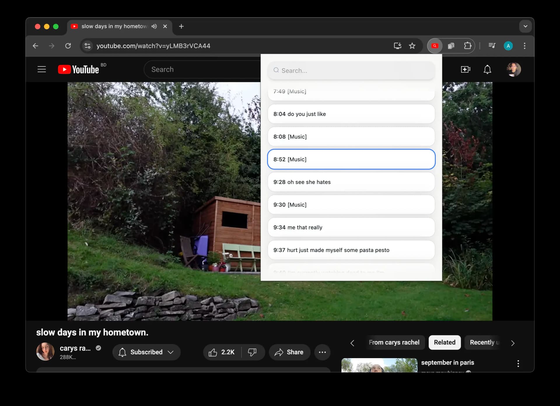YouTube Captions Search